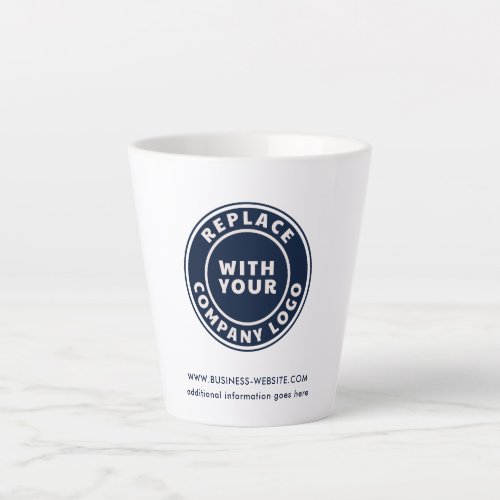 Add Your Business Logo and Brand Website Custom Latte Mug