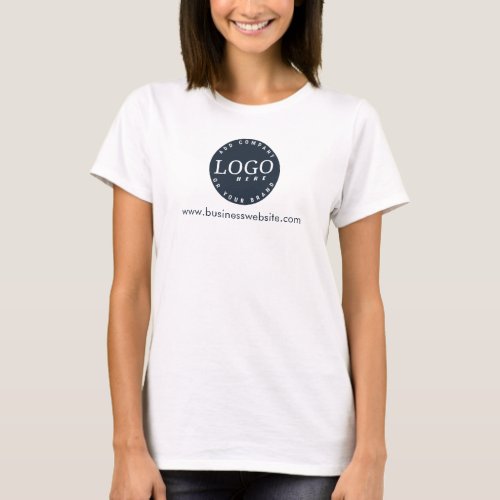 Add Your Business Logo and Company Website Address T_Shirt
