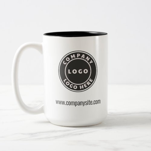 Add Your Business Logo and Company Website Address Two_Tone Coffee Mug