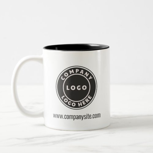 Add Your Business Logo and Company Website Two_Tone Coffee Mug