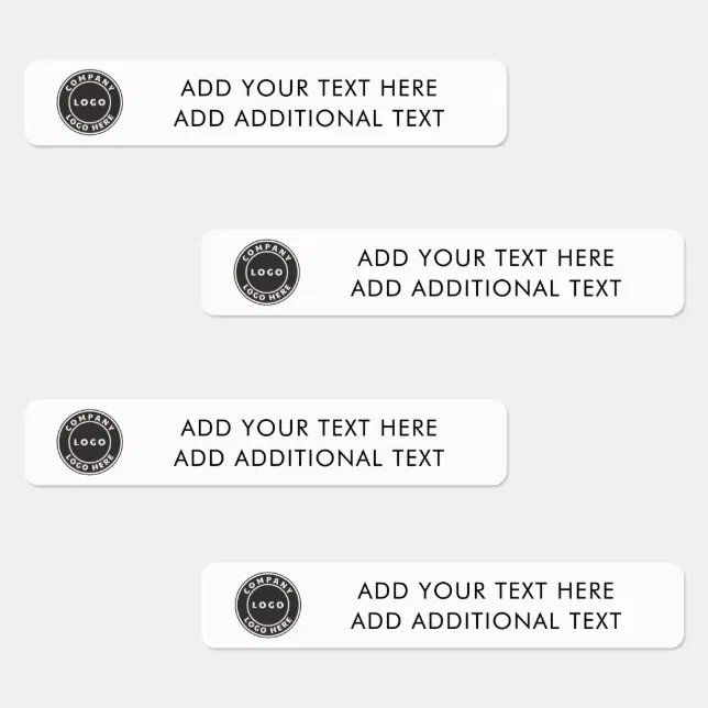 Attach Text Label Add Your Business Logo and Custom Text Labels | Zazzle