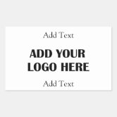 Company Logo, Rectangle Shape Easy Upload Sticker