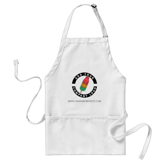 Add Your Business Logo and Website Address  Adult Apron (Front)