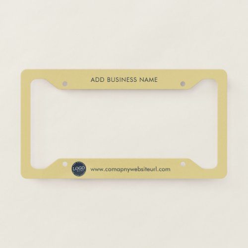 Add Your Business Logo and Website Company Staff License Plate Frame