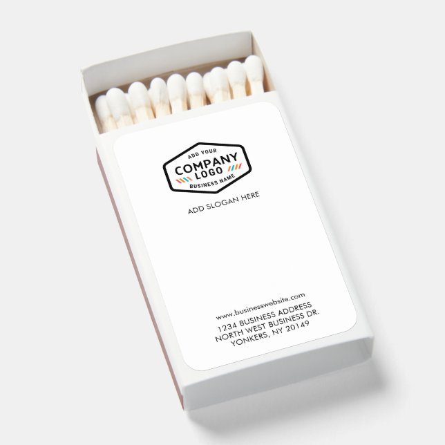 Add Your Business Logo and Website Custom Matchboxes (Front Open)