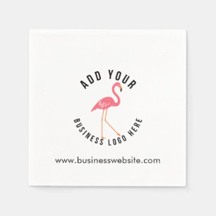 Add Your Business Logo and Website Custom Paper Napkins