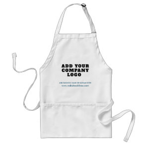 Add Your Business Logo and Website Employee Staff Adult Apron
