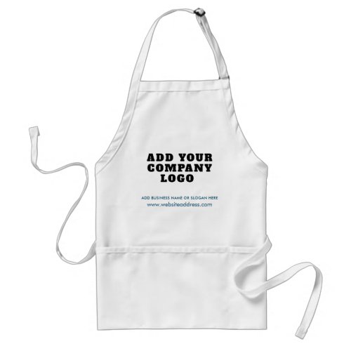 Add Your Business Logo and Website Employee Staff Adult Apron