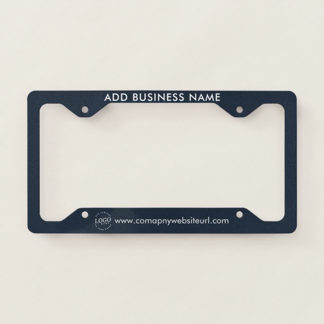 Add Your Business Logo and Website Employees License Plate Frame (Front)