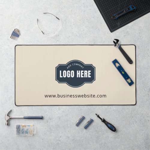 Add Your Business Logo and Website Employees Staff Desk Mat