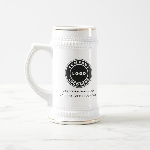 Add Your Business Logo and Website Slogan Custom Beer Stein