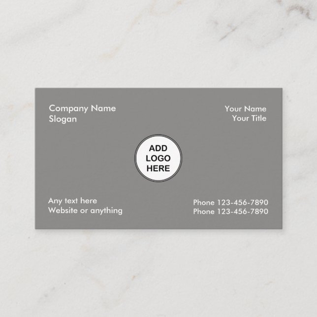 Add Your Business Logo Card (Front)