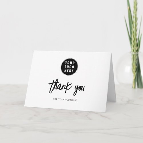 Add Your Business Logo Company Clients Thank You Card