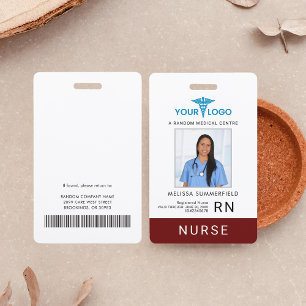 Add Your Business Logo Company Employee Photo ID  Badge