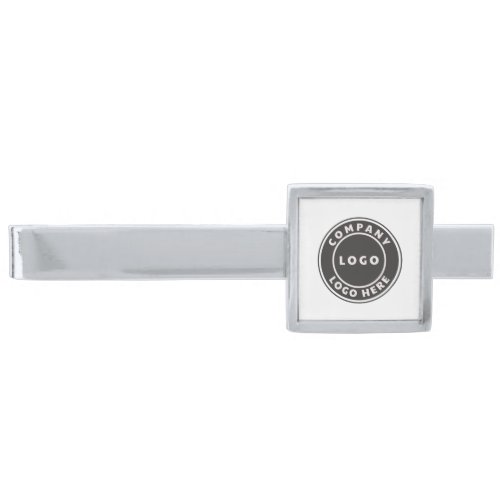 Add Your Business Logo Company Promotional Swag Silver Finish Tie Bar