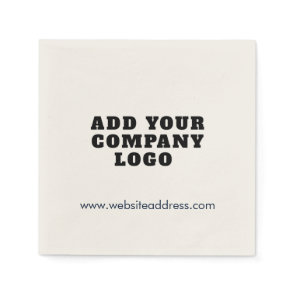 Add Your Business Logo Company Reception Paper Napkins