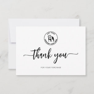Add Your Business Logo Company Thank You Card