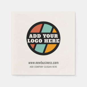 Add Your Business Logo Company Website Slogan Napkins
