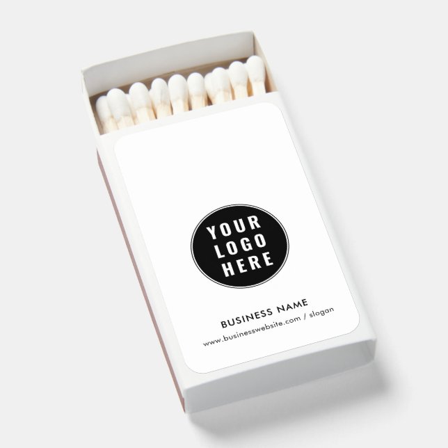 Add Your Business Logo Corporate Custom Swag Matchboxes (Front Open)