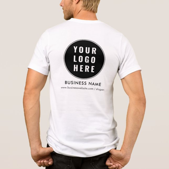 Add Your Business Logo Corporate Events Swag Tri-Blend Shirt (Back)