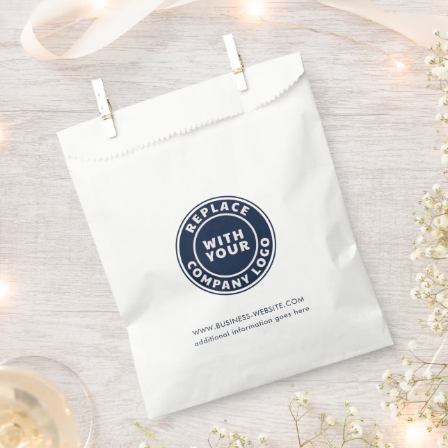 Add Your Business Logo Corporate Website Custom Favor Bag (Clipped)