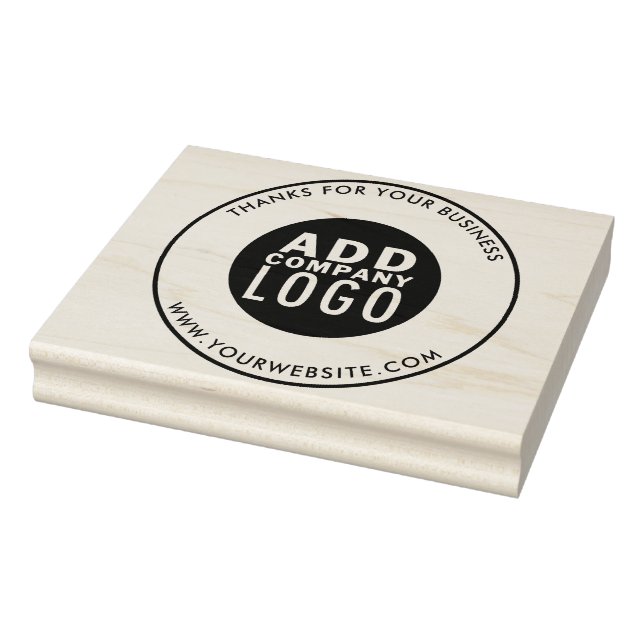 Add Your Business Logo Custom and Website Address Rubber Stamp (Stamp)
