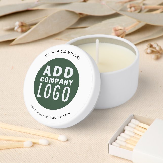 Add Your Business Logo Custom Mini Candle Favors (Insitu)