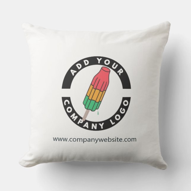 Add Your Business Logo Custom Promotional Showroom Outdoor Pillow (Front)