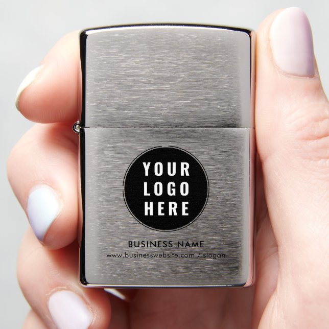 Add Your Business Logo Custom Promotional Swag Zippo Lighter (In Hand)