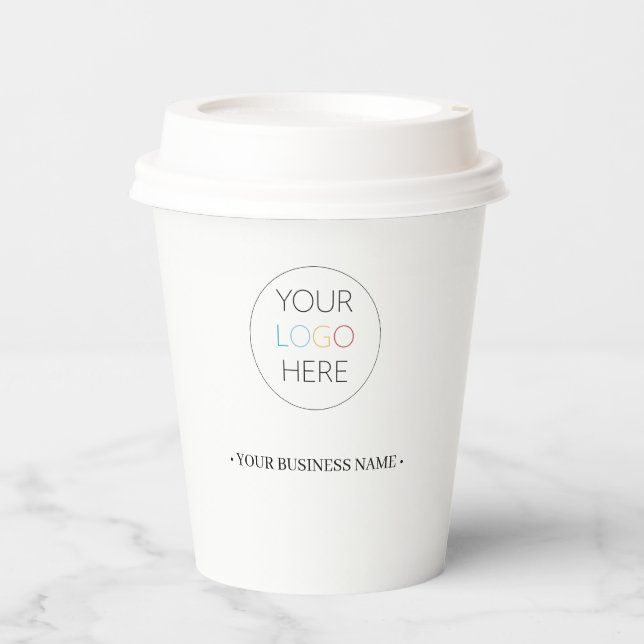 Add Your Business Logo Customized Paper Cups (Front)