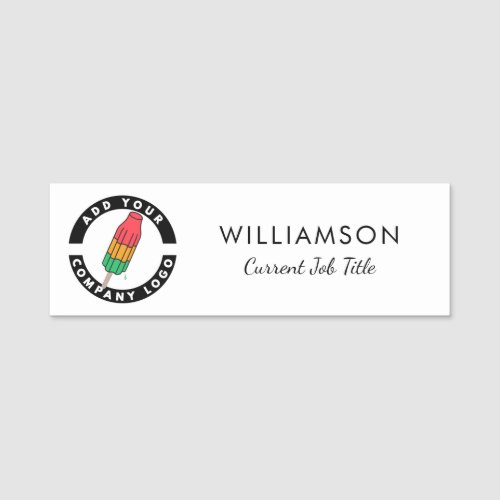 Add Your Business Logo DIY Company Employee Name Tag