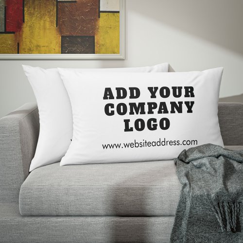 Add Your Business Logo Guesthouse Motel Custom Lumbar Pillow
