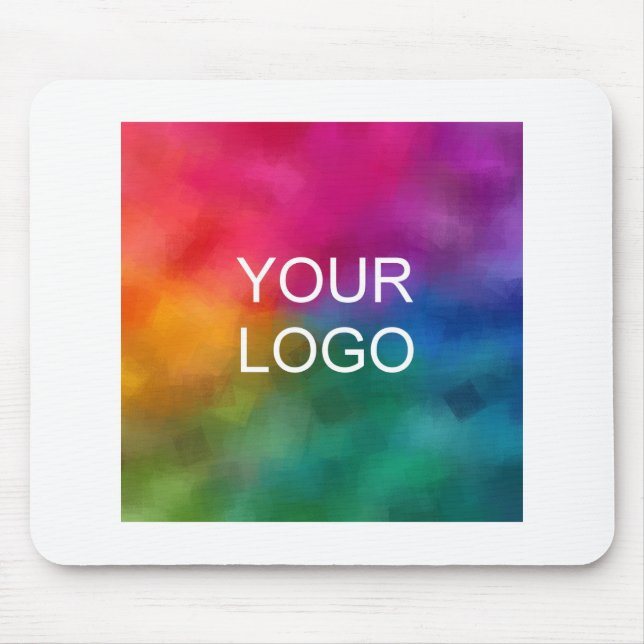 Add Your Business Logo Image Text Template White Mouse Pad (Front)