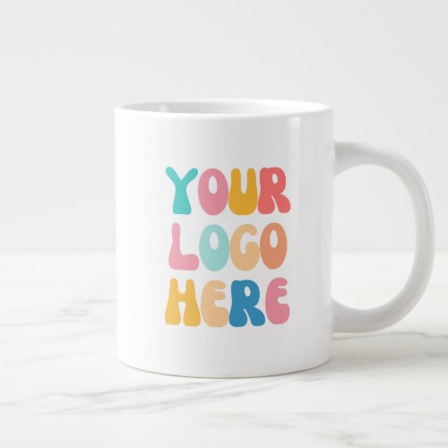 Add your business Logo Modern Minimal Simple Giant Coffee Mug