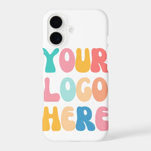 Add your business Logo Modern Minimal Simple iPhone Case (Back)