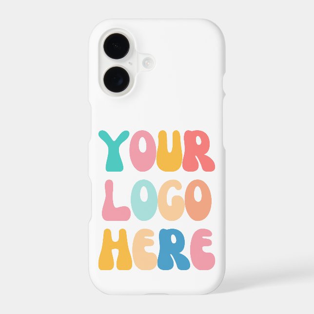 Add your business Logo Modern Minimal Simple iPhone Case (Back)