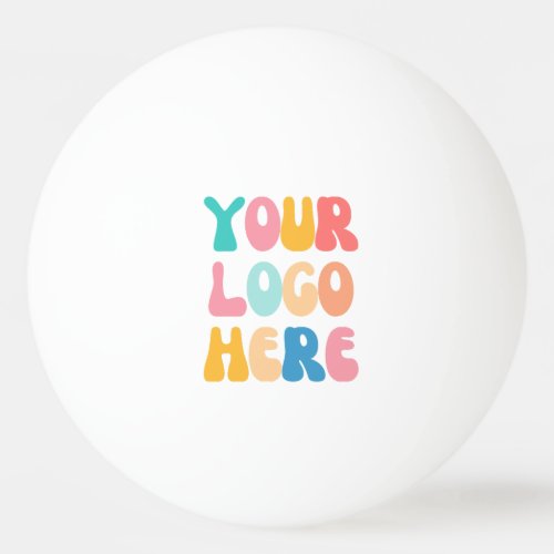 Add your business Logo Modern Minimal Simple Ping Pong Ball