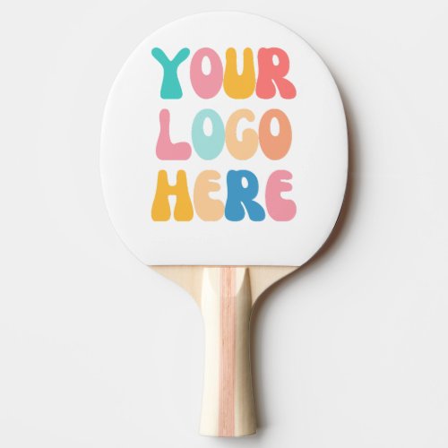 Add your business Logo Modern Minimal Simple Ping Pong Paddle