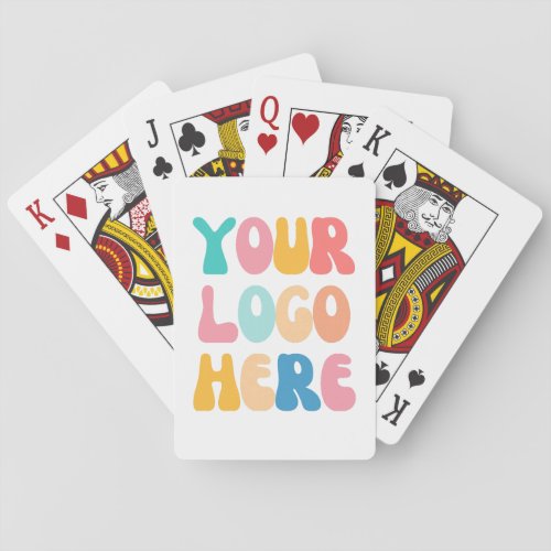 Add your business Logo Modern Minimal Simple Playing Cards