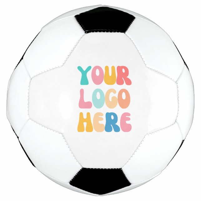 Add your business Logo Modern Minimal Simple Soccer Ball (Front)
