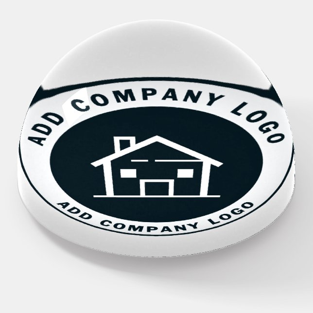 Add Your Business Logo Modern Paperweight (Angled)