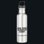 Add Your Business Logo Office Employees Custom Stainless Steel Water Bottle<br><div class="desc">Add your brand logo and website address to this cute pillow that's perfect to passively advertise your new or established business. Perfect for trade shows or showroom and reception area decor. Available in other colors. No minimum order quantity and no setup fee. Order as many or as little as you...</div>