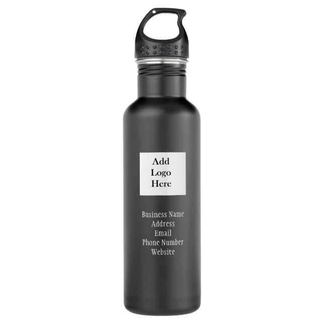Add your Business Logo or Sports Team Logo Stainless Steel Water Bottle (Front)