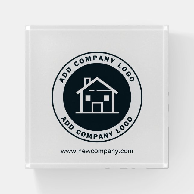 Add Your Business Logo Paperweight (Front)