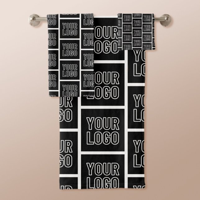 Add Your Business Logo, Photo or Uploaded Design Bath Towel Set (Creator Uploaded)