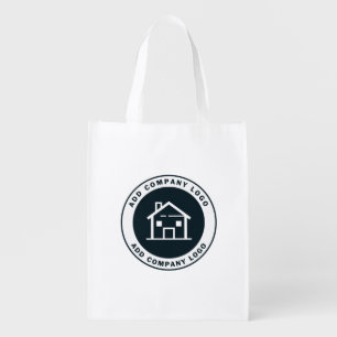 Add Your Business Logo Real Estate Agent Custom Grocery Bag