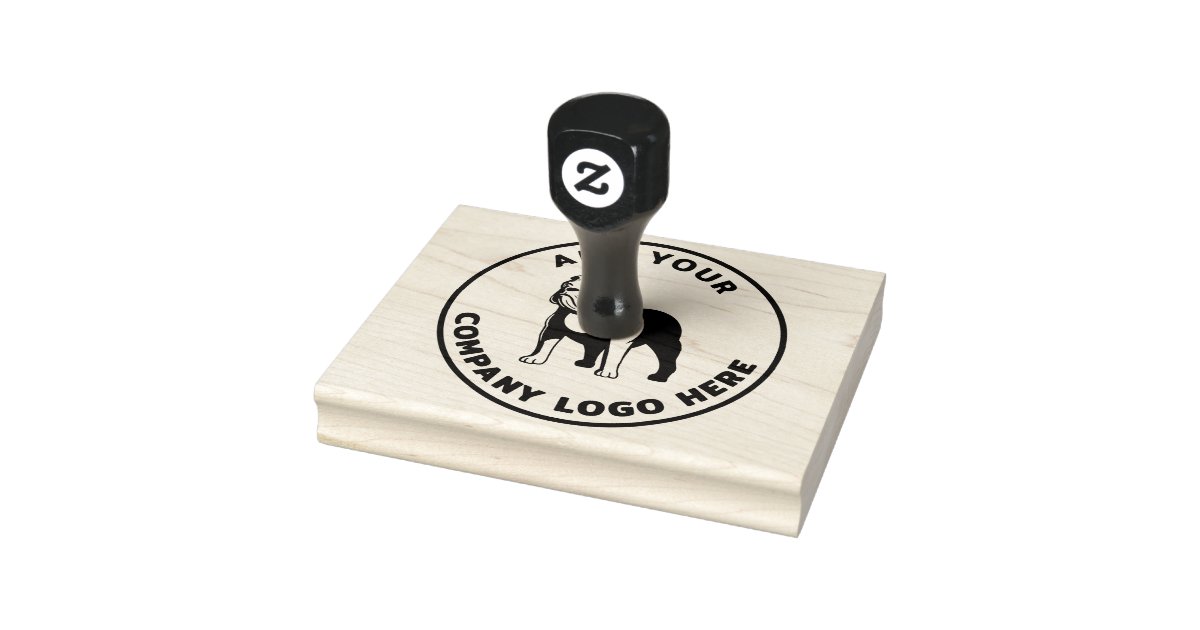 Your Business Logo Create Your Own Custom Rubber Rubber Stamp | Zazzle