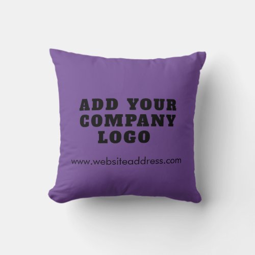 Add Your Business Logo Showroom and Office Throw Pillow