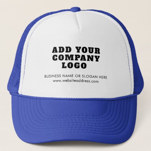 Add Your Business Logo Showroom Company Employees Trucker Hat