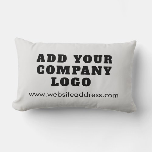 Add Your Business Logo Showroom Guesthouse Company Lumbar Pillow